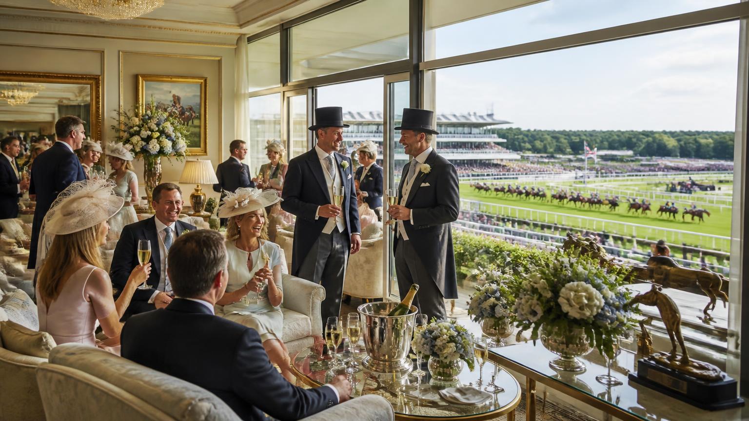 VIP owners celebrating in a Royal Ascot hospitality box